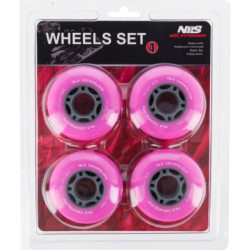 Колеса для роликових ковзанів PU 70x24 82A  (4 szt.) NILS EXTREME - рожеві