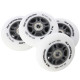 PU 84x24 82A WHITE MAT (4 szt.) + ABEC-9 (8 szt.) SET NILS EXTREME