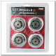 PU 84x24 82A BLACK (4 pcs) + ABEC-9 (8 pcs) SET NILS EXTREME
