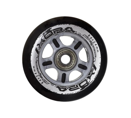 PU 84x24 82A BLACK (4 pcs) + ABEC-9 (8 pcs) SET NILS EXTREME
