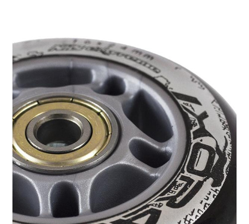 PU 84x24 82A BLACK (4 pcs) + ABEC-9 (8 pcs) SET NILS EXTREME