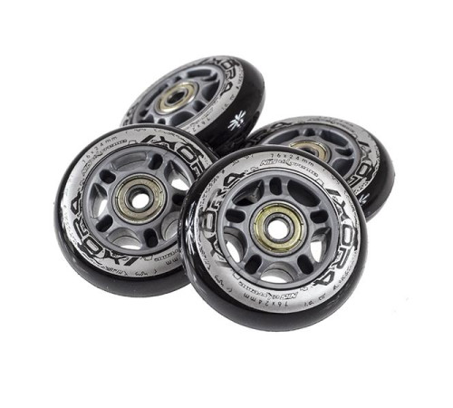 PU 84x24 82A BLACK (4 pcs) + ABEC-9 (8 pcs) SET NILS EXTREME