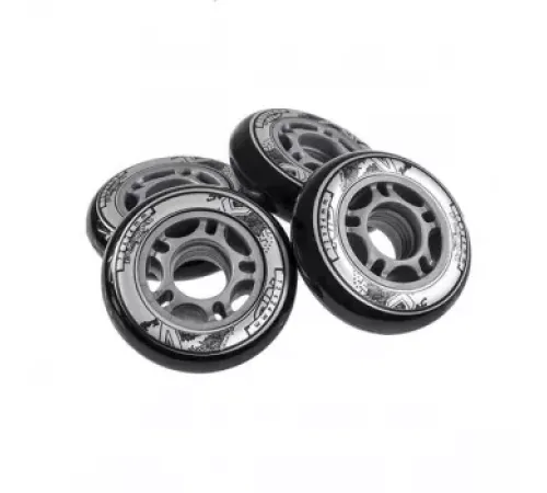 Колеса для роликових ковзанів PU 76x24 82A NILS EXTREME - 4 шт./чорні