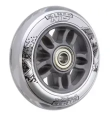 Колеса для роликових ковзанів PU 90x24 82A (4 шт.) + ABEC-7 CHROME (8 шт.) NILS EXTREME - прозорі