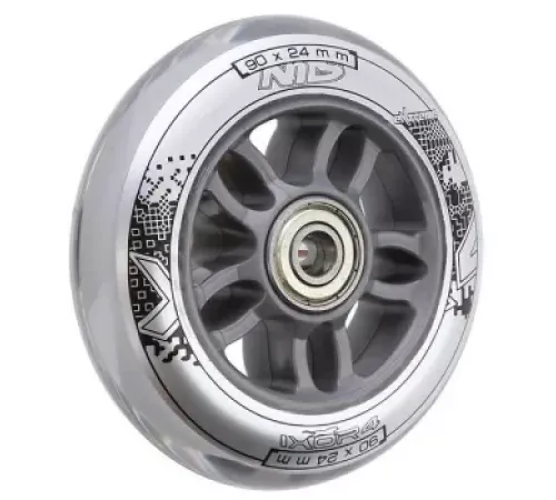 Колеса для роликових ковзанів PU 90x24 82A (4 шт.) + ABEC-7 CHROME (8 шт.) NILS EXTREME - прозорі Колеса для роликових ковзанів PU 90x24 82A (4 шт.) + ABEC-7 CHROME (8 шт.) NILS EXTREME - прозорі