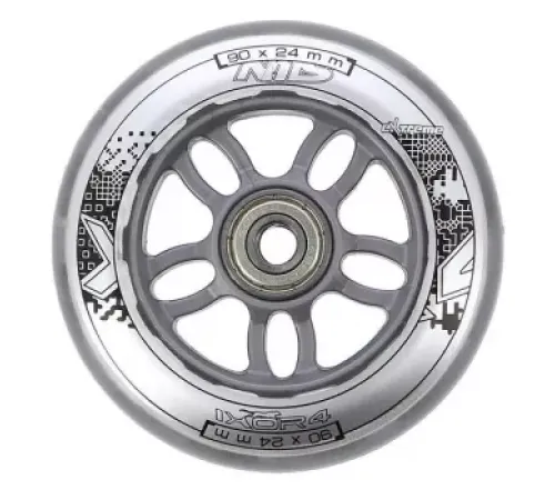 Колеса для роликових ковзанів PU 90x24 82A (4 шт.) + ABEC-7 CHROME (8 шт.) NILS EXTREME - прозорі Колеса для роликових ковзанів PU 90x24 82A (4 шт.) + ABEC-7 CHROME (8 шт.) NILS EXTREME - прозорі