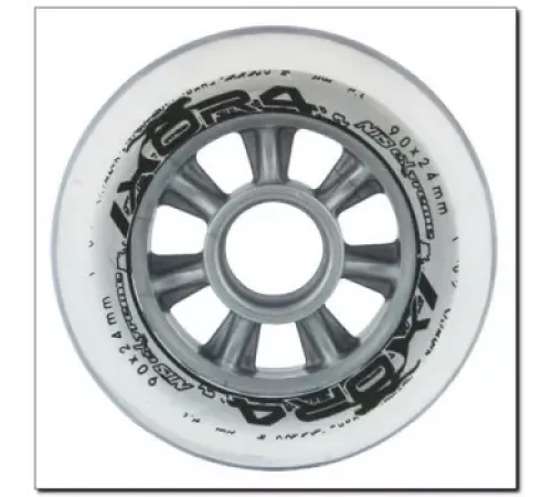 Колеса для роликових ковзанів PU 90x24 82A NILS EXTREME - 4 шт./прозорі