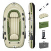 Човен надувний Bestway Voyager X3 Raft 294 х 137 см, зелено-бежевий