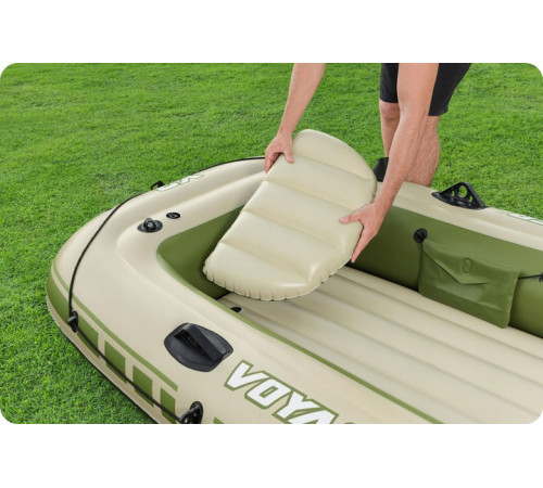 Човен надувний Bestway Voyager X3 Raft 294 х 137 см, зелено-бежевий