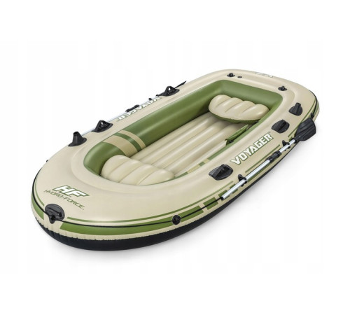 Човен надувний Bestway Voyager X3 Raft 294 х 137 см, зелено-бежевий