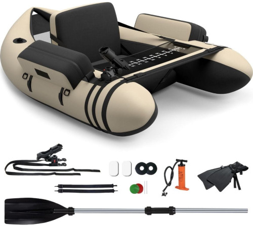 Човен надувний Costway Belly Boat бежевий Човен надувний Costway Belly Boat бежевий