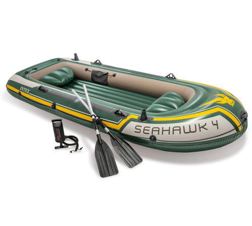 Човен надувний Intex Seahawk 4 351 x 145 x 48 см, зелений