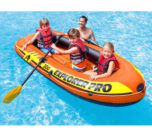 Човен Explorer PRO 300 комплект весла + насос 244 x 117 x 36 см INTEX 58358 Човен Explorer PRO 300 комплект весла + насос 244 x 117 x 36 см INTEX 58358