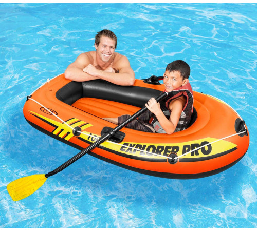 Човен надувний Intex Explorer Pro 100 160 x 94 x 29 см, помаранчевий