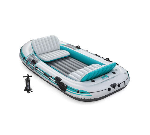 Човен надувний Bestway Hydro-Force Adventure Elite X4 315 х 165 см, блакитно-сірий