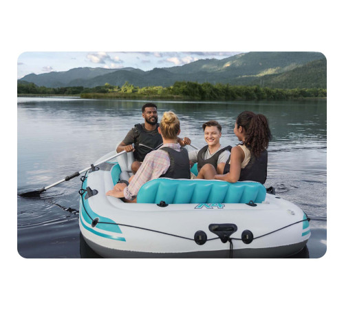 Човен надувний Bestway Hydro-Force Adventure Elite X4 315 х 165 см, блакитно-сірий