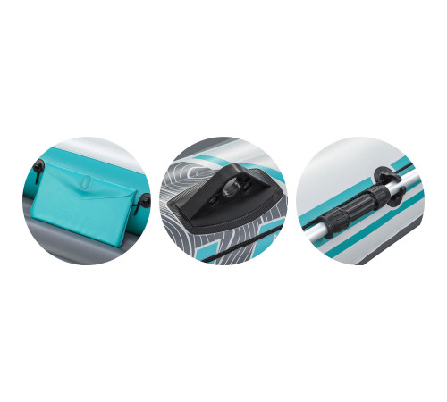 Човен надувний Bestway Hydro-Force Adventure Elite X4 315 х 165 см, блакитно-сірий