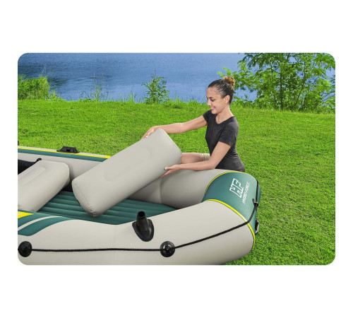 Човен надувний Bestway Hydro-Force Ranger Elite X4320 х 148 см, зелено-бежевий