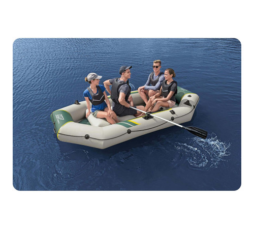 Човен надувний Bestway Hydro-Force Ranger Elite X4320 х 148 см, зелено-бежевий