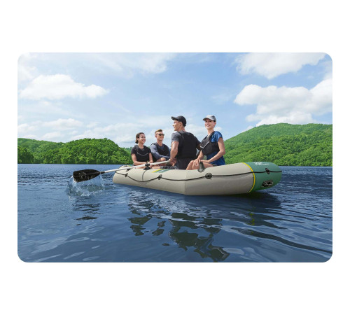 Човен надувний Bestway Hydro-Force Ranger Elite X4320 х 148 см, зелено-бежевий