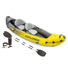 Каяк надувний Intex EXPLORER K2 312 x 91 x 51 см, жовто-сірий