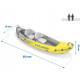 Каяк надувний Intex EXPLORER K2 312 x 91 x 51 см, жовто-сірий
