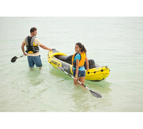 Каяк надувний Intex EXPLORER K2 312 x 91 x 51 см, жовто-сірий