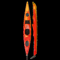 Каяк Zegul Ormen PE MV RudderSkeg BOM ok, 445 х 62 см - червоно-жовтий