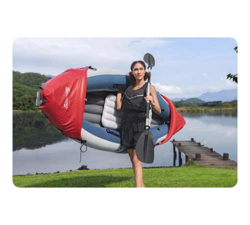 Каяк надувний Bestway Hydro-Force Rapid X1 290 x 91 см, синьо-червоний