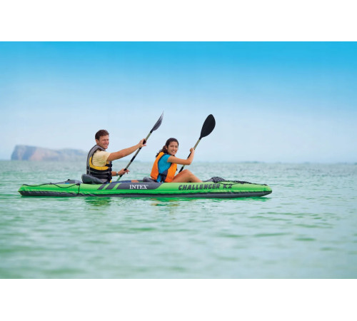 Каяк надувний Intex Challenger K2 351 x 76 x 38 см, зелений