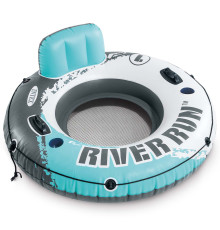 Коло надувне зі спинкою Intex 56825 River Run бірюзово-сіре, 135 х 45 см