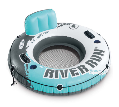 Коло надувне зі спинкою Intex 56825 River Run бірюзово-сіре, 135 х 45 см Коло надувне зі спинкою Intex 56825 River Run бірюзово-сіре, 135 х 45 см