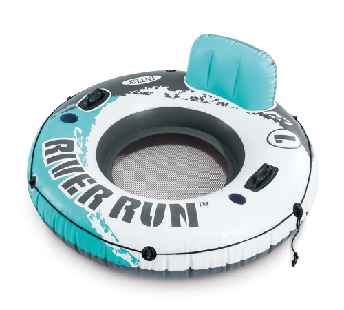 Коло надувне зі спинкою Intex 56825 River Run бірюзово-сіре, 135 х 45 см Коло надувне зі спинкою Intex 56825 River Run бірюзово-сіре, 135 х 45 см