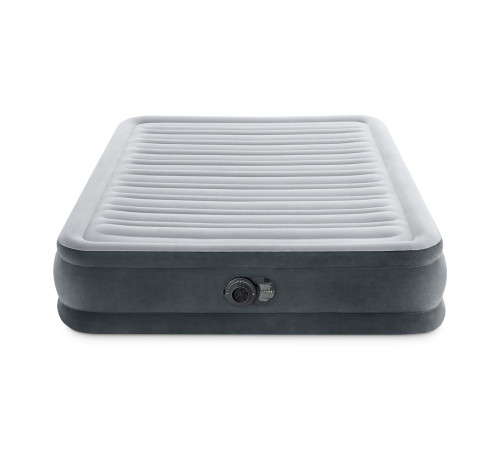 Матрац надувний Intex 67768ND з вбудованим електронасосом 191x137x33 см, сірий