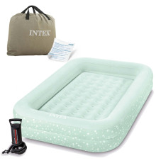 Матрац надувний дитячий Intex 66810 з насосом 168x107x25 см, м'ятний