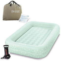Матрац надувний дитячий Intex 66810 з насосом 168x107x25 см, м'ятний