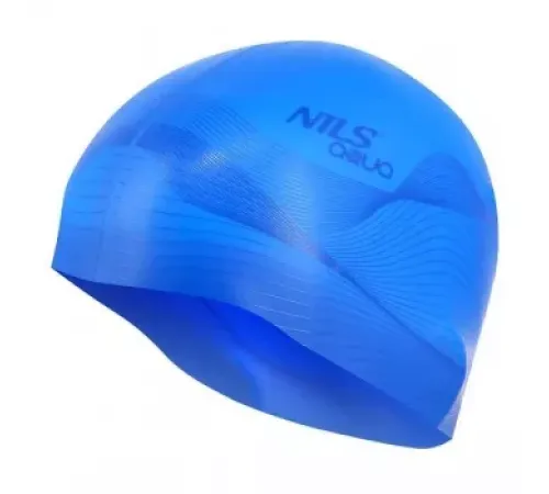 Чоловіча шапочка для плавання F206 NILS AQUA - блакитна