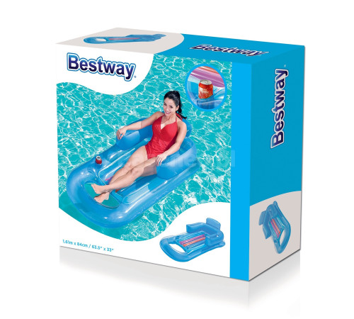 Матрац, шезлонг надувний Bestway 43028 синій, 161 x 84 см Матрац, шезлонг надувний Bestway 43028 синій, 161 x 84 см