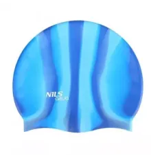 Шапочка для плавання ZEBRA MI1 NILS AQUA - блакитно-синя 