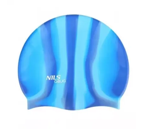 Шапочка для плавання ZEBRA MI1 NILS AQUA - блакитно-синя Шапочка для плавання ZEBRA MI1 NILS AQUA - блакитно-синя