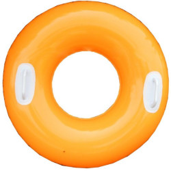 Коло надувне з ручками Intex 59258-orange оранжеве, 76см