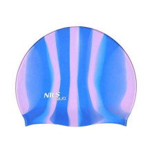 Шапочка для плавання ZEBRA MI9 NILS AQUA - синьо-рожева 