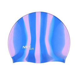 Шапочка для плавання ZEBRA MI9 NILS AQUA - синьо-рожева 