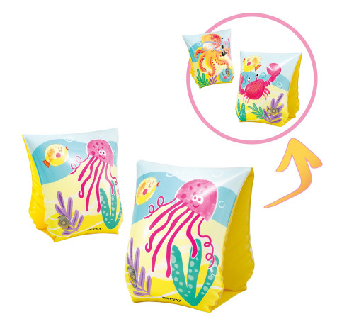 Нарукавники для плавання INTEX 58652 Восьминіг, 23 x 15 см