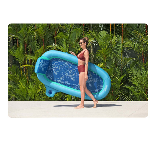 Пліт надувний пляжний зі спинкою Bestway 43733, 191 х 178 х 41 см