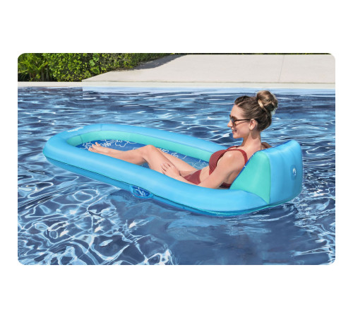 Пліт надувний пляжний зі спинкою Bestway 43733, 191 х 178 х 41 см