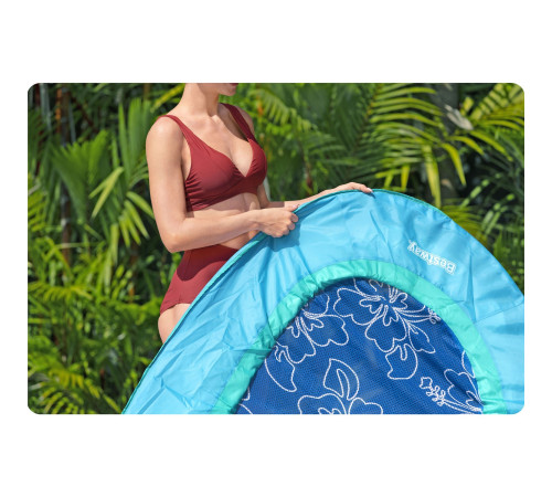 Пліт надувний пляжний зі спинкою Bestway 43733, 191 х 178 х 41 см