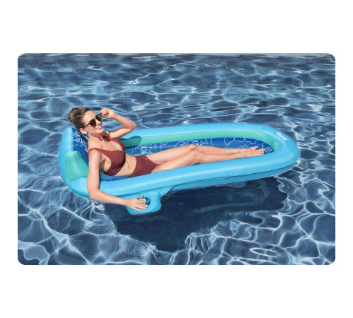 Пліт надувний пляжний зі спинкою Bestway 43733, 191 х 178 х 41 см