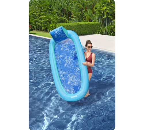 Пліт надувний пляжний зі спинкою Bestway 43733, 191 х 178 х 41 см