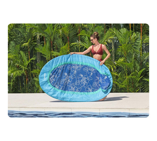 Пліт надувний пляжний зі спинкою Bestway 43733, 191 х 178 х 41 см